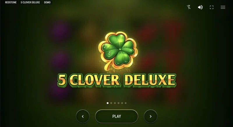 5 Clover Deluxe - menu principale